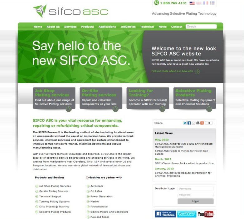 SIFCO ASC LAUNCHES NEW BRAND IDENTITY AND WEBSITE TO SHOWCASE ADVANCING